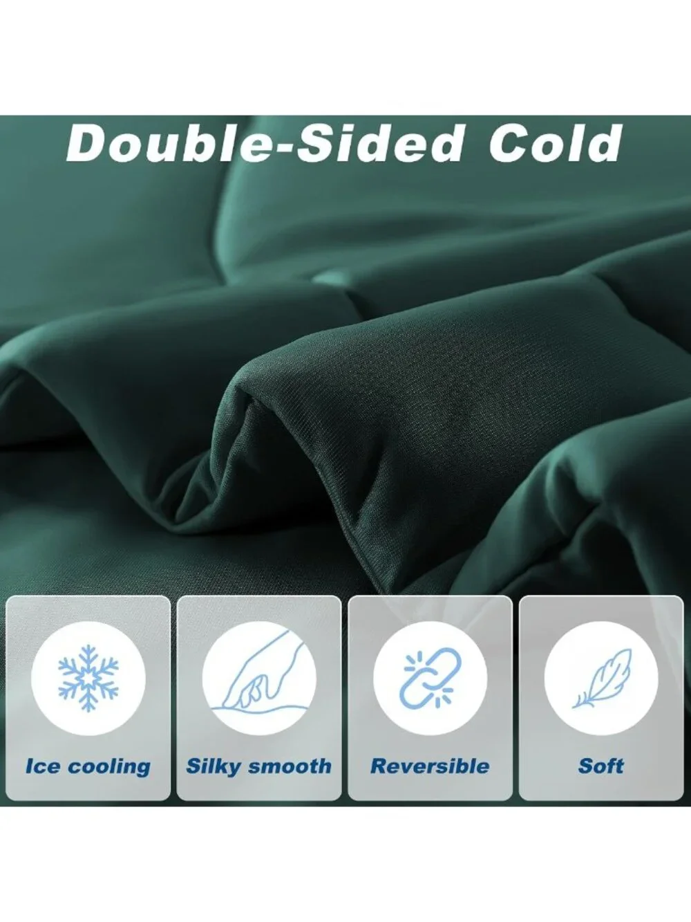 Cooling King Size Comforter - Double-Sided Quilted Blanket for Hot Sleepers